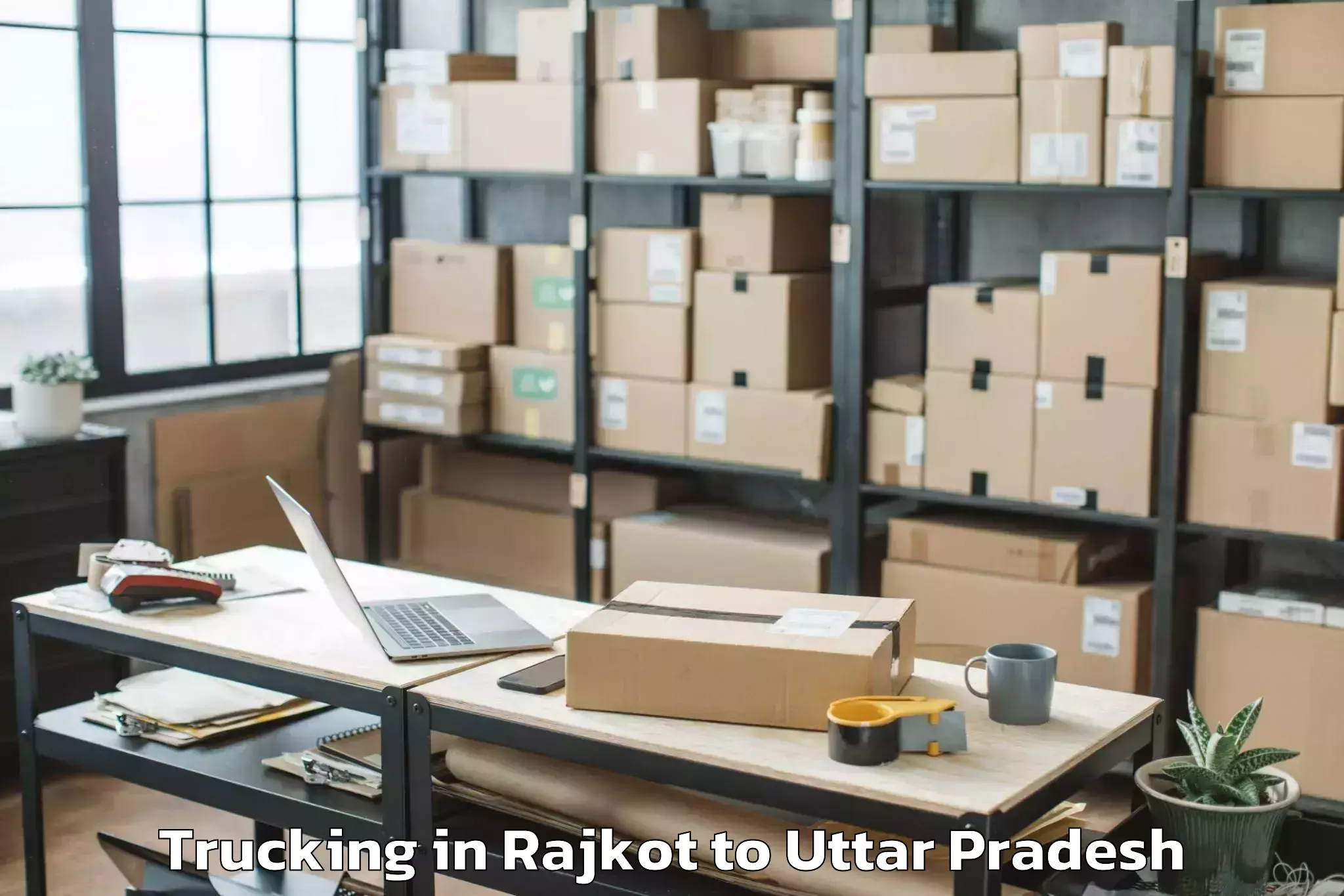 Book Rajkot to Gunnaur Trucking Online